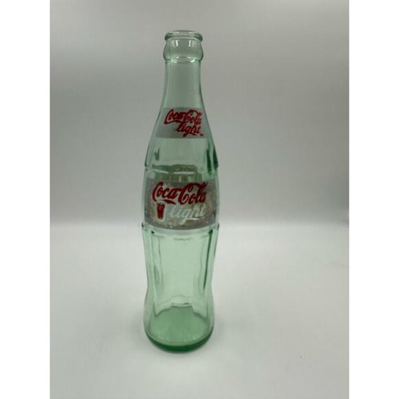 Vintage 1997 Green Glass Coca Cola Light Coke Bottle Made In Mexico - Picture 1 of 3